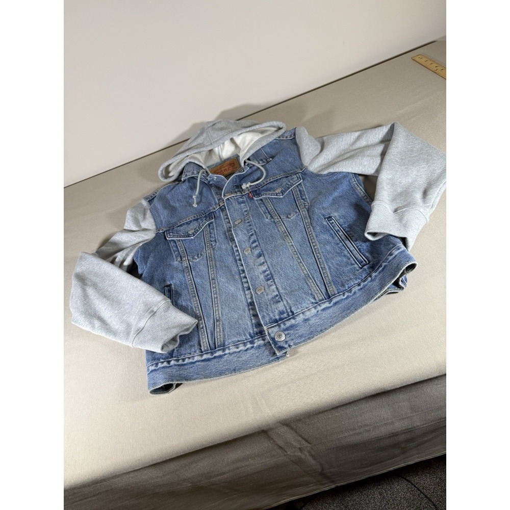 Levis Trucker Jacket Adult Small Snap Vintage Fit Button Up Hooded Mens - Picture 3 of 14
